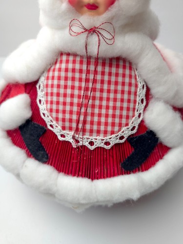 Signora di Natale vintage Babbo Natale e Babbo Natale fatti a mano con rivista/giornale 12" - Foto 5 di 24
