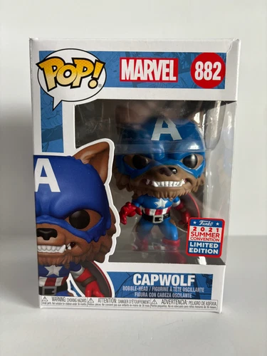 NEW Capwolf #882, Funko Pop, Marvel/Disney, 2021 Virtual FunKon, Captain America