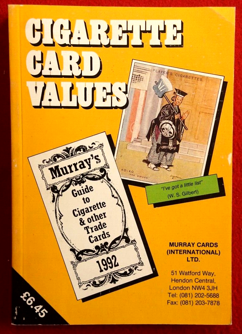 Cigarette Card Values 1992: Guide to Cigarette and Other Trading Cards