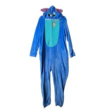 Disney Stitch One Piece Costume Pajamas XL Adult Women Size XL Sleepwear Blue
