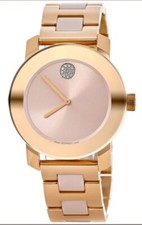 OROLOGIO DA DONNA MOVADO BOLD 3600799 CERAMICA QUADRANTE ORO ACCIAIO ORO ROSA