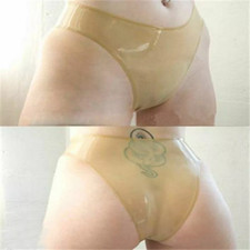 Womens Transparent Latex Knickers Rubber underwear Handmade Fetish ClubWear BDSM