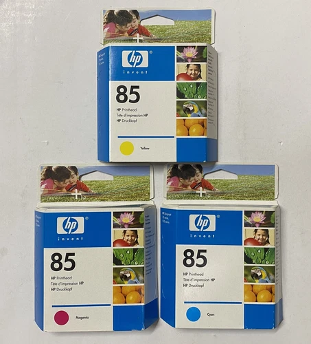 3 original HP Druckköpfe 85 Yellow C9422A Magenta C9421A Cyan C9420A
