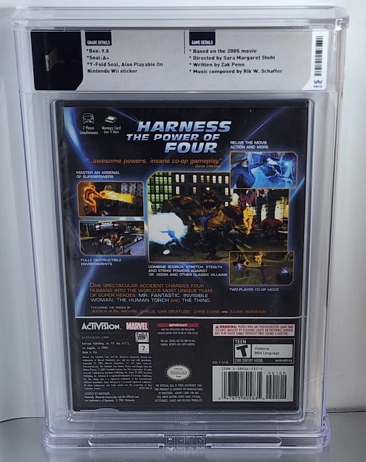 Fantastic 4 Four - Nintendo GameCube - Graded WATA 9.8 A+ SEALED HTF Wii Sticker - Image 2 of 2