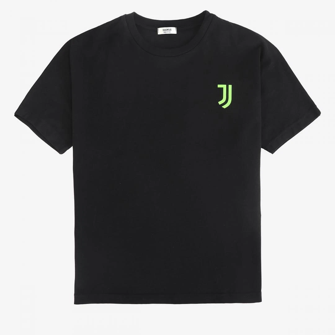 Maglietta T Shirt Girocollo Juventus Collezione Icon Fluo Cotone
