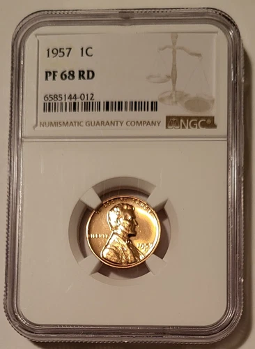 1957 Lincoln Wheat Cent Proof PF68 RED NGC