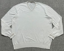 Ermenegildo Zegna Men's V Neck Sweater Size 52 L Cotton Blend SIZE XL