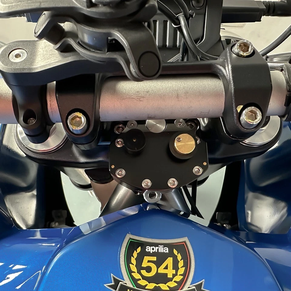 Amortiguador de dirección CNC estabilizador seguridad invertida para Aprilia Tuareg 660 2021-2024 Foto 4 de 4