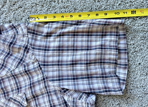 Camicia Wrangler uomo 3XL quadri perle snap moda western manica corta bottoni su - Foto 16 di 18