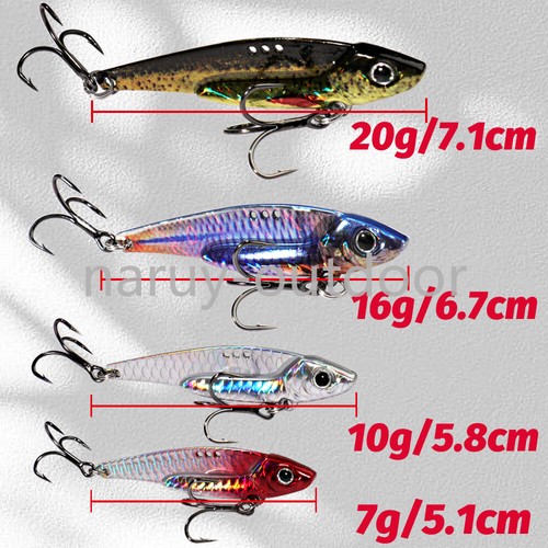 6 Pack Metal VIB Spinner Spoon Sinking Blade Fishing Lure Bass Pike Trout Baits - 第 4/24 張圖片