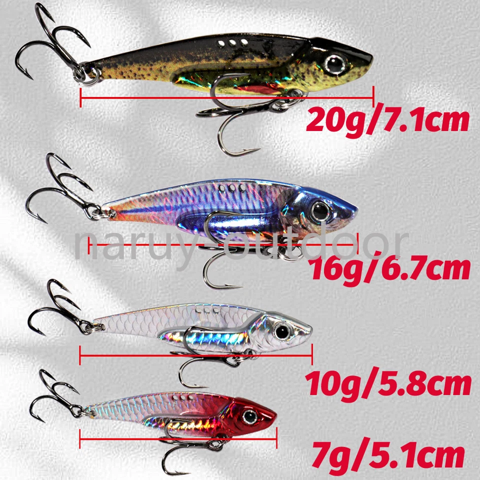 Paquete de 6 cuchara giratoria de metal VIB hoja de hundimiento señuelo de pesca lubina lucio trucha cebos Foto 4 de 4