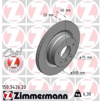 Zimmermann 2X Bremsscheibe Hinten Ø300 Mm InnenbelüFtet FüR BMW 1Er E81 118D