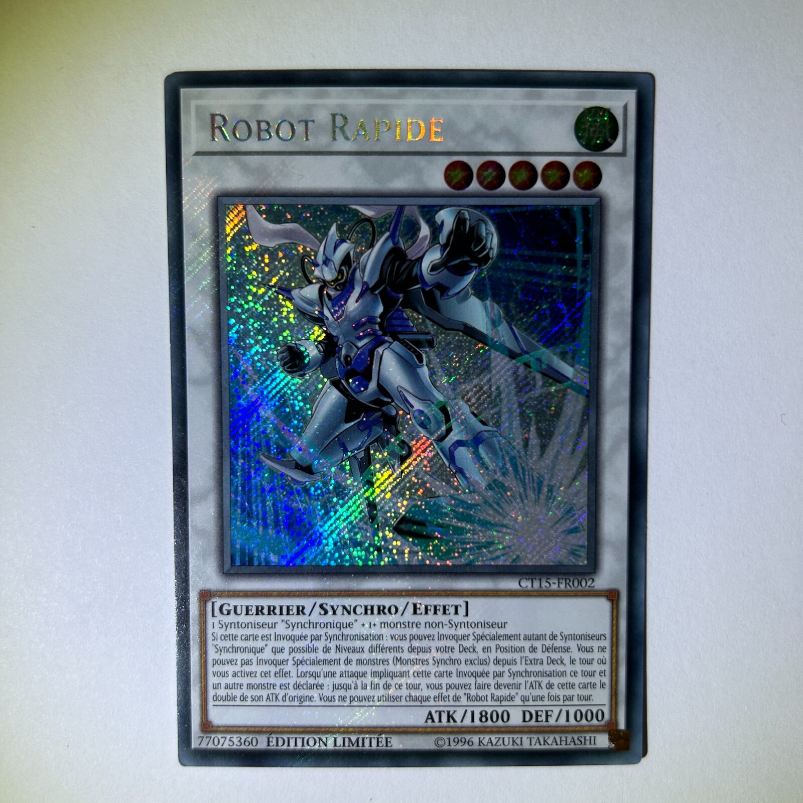 Yu-Gi-Oh! Card - Secret Rare - Rapide Robot CT15-FR002