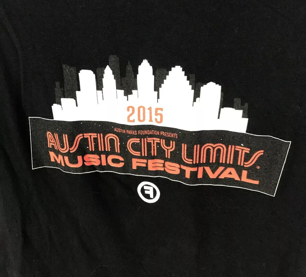 Austin City Limits ACL Music Festival 2015 Black T-Shirt Sz