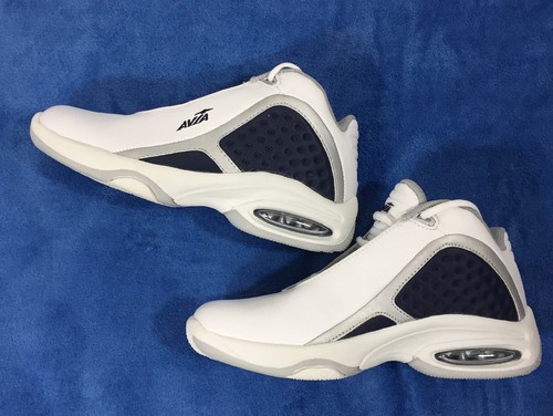 Avia Athletic Sneakers Shoes Boys Size 5.5 M White w Navy Blue A6018BWSD NEW - Picture 2 of 8