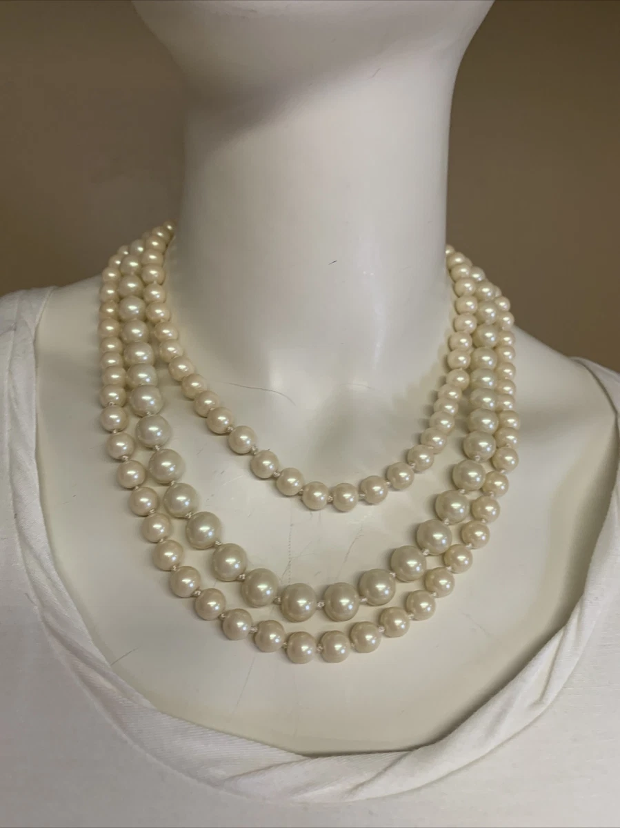 Pearl necklace deals with flower clasp