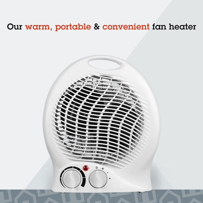 2 in 1 Upright Fan Heater for Home Low Energy Space Heater 2000W