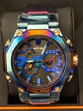 G Shock Mtg B00 Blue Phoenix 55mm Blue Stainless Steel Case Blue Resin Band Men S Stainless Steel For Sale Online Ebay