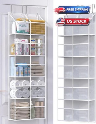 10 Pocket Over Door Organizer Heavy Duty 600D Oxford Fabric Closet Storage Rack
