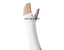 BONFORM Silky Knit Arm Covers White Cylindrical Set of 2 7922-20W