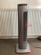 Grey Upright Free Standing Corded Cooling Fan - 3 Speeds - Perfect For Indoors
