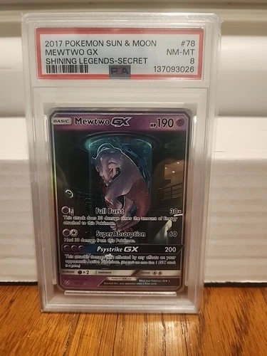 MEWTWO PSA 8 GX 78/73 SHINING LEGENDS SECRET POKEMON