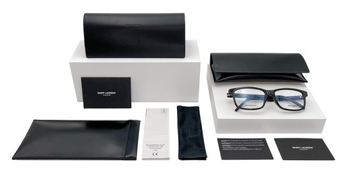 Saint Laurent SL Eyeglasses Unisex Gray/Silver 004 54mm New 100% Authentic - Picture 5 of 8