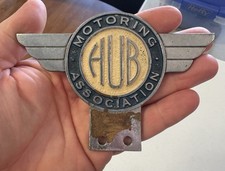 Vintage Rate Metal Hub Motoring Association License Plate Topper 3.5