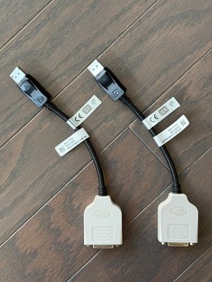 2x Amphenol Display Port To DVI Adapters - DP/N 023NVR CN-023NVR-48570-315-8497