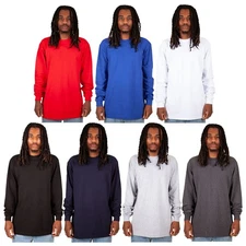 Shaka Wear Men's Max Heavyweight Long Sleeve Crew Neck T-Shirt