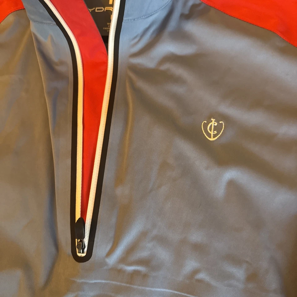 Footjoy Jacket Hydroknit Golf Rain Red Gray Sz M Windbreaker Waterproof Dryjoy - Image 3 of 4