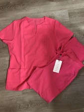 New Mandala Scrub Set Pink Azalea Medium Top Small Pant