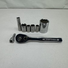 Craftsman 1/4 Ratchet With Mixed Lot Of 8 CCMT Series Sockets And Ratchet