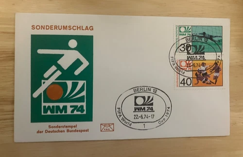 Germany 1974 FDC- Berlin -  Football World Cup - Sports -- 100% for charity