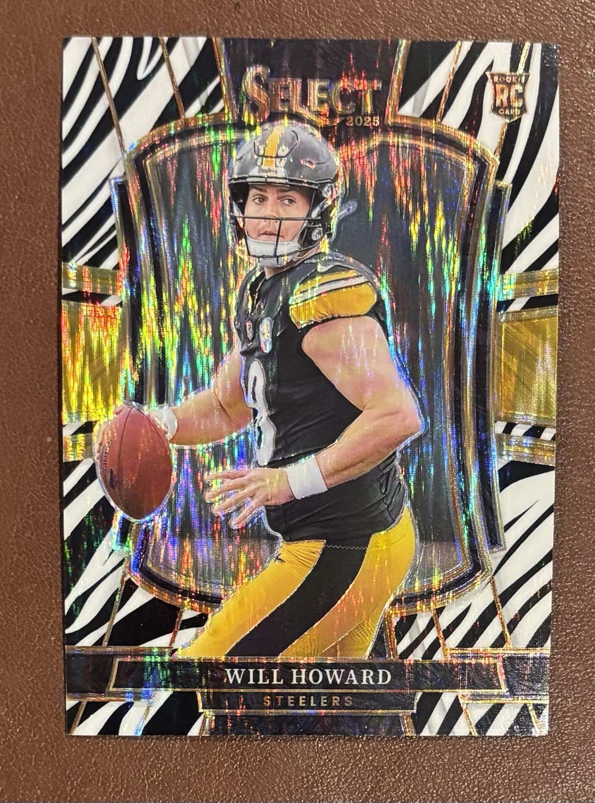 2025 Panini Select NFL Will Howard Zebra Rookie RC #152 Premier