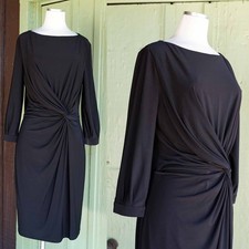 Lauren Ralph Lauren Black Knot Wrap Knee Length Dress Size 12