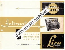 INTERNATIONAL/ LIRA ACCORDION 1950's CATALOG 2 FULL PRODUCT LINE W/ PRICES