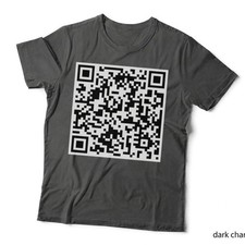 Rickroll QR Code T-Shirt, Scan Me Prank Shirt, Rick Astley Funny 80s Meme Tee