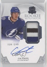 2020-21 Upper Deck The Cup Rookie 28/249 Cal Foote #162 Patch Auto 0t9e