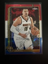 2025 Topps Chrome- Nikola Jokic Red White and Blue Refractor MVP Buy Back