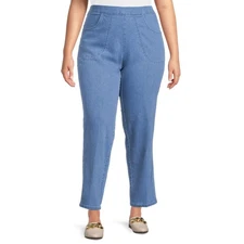 Just My Size by Hanes Womens Plus Pull On 2-Pocket Pants Powder Wash Size 3X
