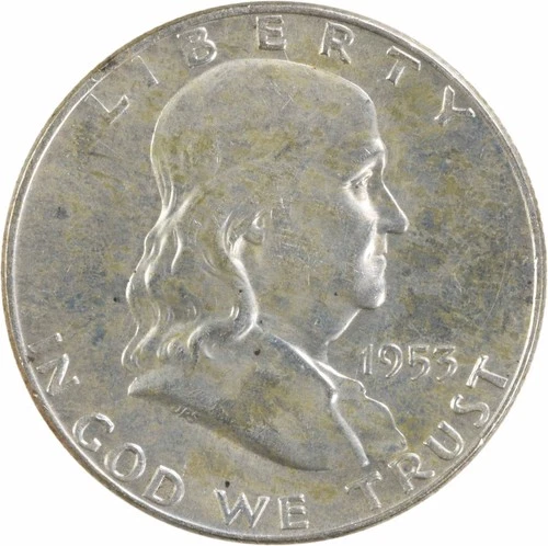 1953-D Franklin Silver Half Dollar AU Uncertified #723