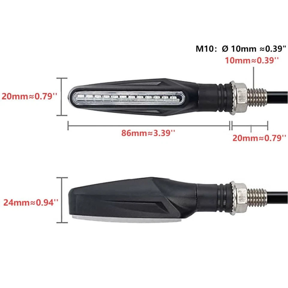 4x Turn Signal Lights for Suzuki GSX250R GSXR1000 GSXR1000R GSXR1000Z GSXS750 - Image 2 of 4