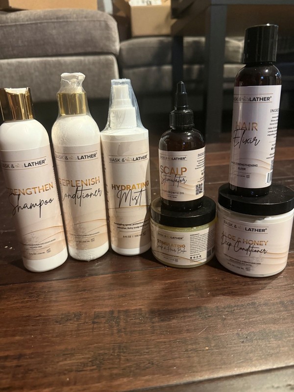 Bask & Lather Mega Live Exclusive Bundle - Jumbo Scalp Stimulator, and much more