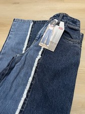 NWT Levi's Girls High Rise Baggy Shade Blocked Jeans Size 7 Wide Leg Youth Kids