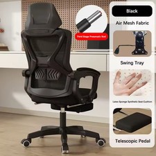 Ergonomic Office Chair with 4D Lumbar Support 165° Recline & Hidden Footrest