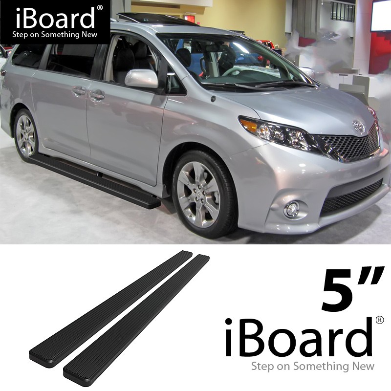 Running Board Side Step Nerf Bars 5in Aluminum Black Fit Toyota