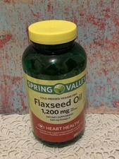 Spring Valley Flaxseed Oil 1200 mg, 540 mg Omega-3, 200 Softgels Expires:11/2026