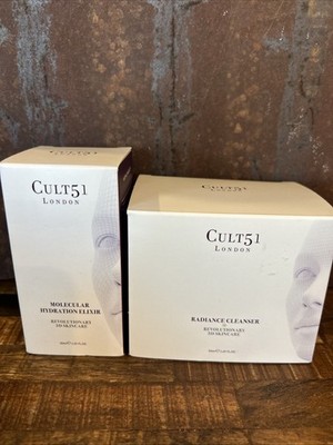 Cult 51 London Molecular Hydration Elixer + Skincare Radiance Cleanser New