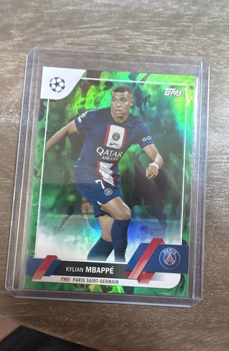 2022-23 Topps UEFA Club Competitions - Kylian Mbappe Green Inferno Foil /125